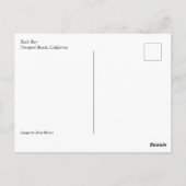 バックベイ、ニューポートビーチ、カリフォルニア ポストカード (裏面)