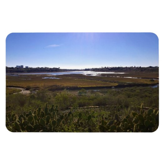 バックベイ、ニューポートビーチ、カリフォルニア マグネット (横)