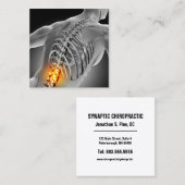 バックペインフォトグラフィックスクエアカイロプラクティック スクエア名刺 (正面/裏面)