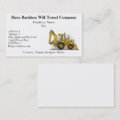 バックホウの坑夫の建設業カード 名刺 (正面/裏面)