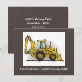 バックホーオペレーター 招待状 (正面/裏面)