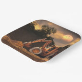 バックホーハッピーバースデー ペーパープレート (傾斜あり)