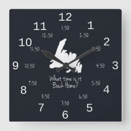 バックホームタイム – ESTエディション スクエア壁時計