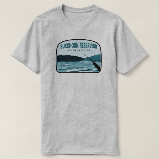 バックホーンリザーバノースカロライナ魚釣りロッド Tシャツ (デザイン正面)