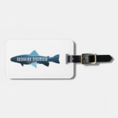 バックホーン貯水池 ノースカロライナ州 魚 ラゲッジタグ (正面横)