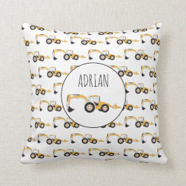 バックホー建築トラック名前をカスタムする クッション
