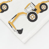 バックホー建築トラック名前をカスタムする フリースブランケット (角)