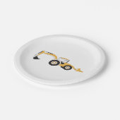 バックホー建築トラック ペーパープレート (アングル)