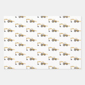 バックホー建築トラック ラッピングペーパーシート (正面3)