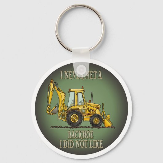 バックホー演算子引用文キーチェーン キーホルダー (正面)