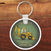 バックホー演算子引用文キーチェーン キーホルダー (正面)