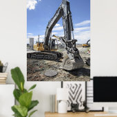 バックホー重機 ポスター (ホームオフィス)