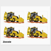 バックホー・ローダー 長方形シール (シート)