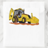 バックホー・ローダー 長方形シール (バッグ)