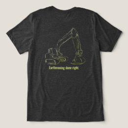 バックホーTシャツ 重機オペレーター トライブレンドＴシャツ