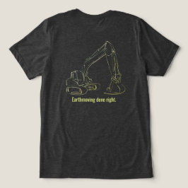 バックホーTシャツ 重機オペレーター トライブレンドTシャツ