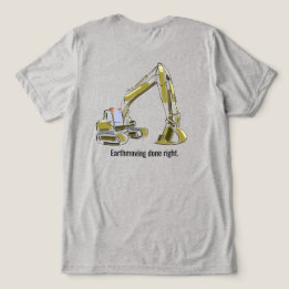 バックホーTシャツ 重機オペレーター トライブレンドＴシャツ