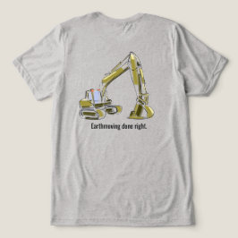 バックホーTシャツ 重機オペレーター トライブレンドTシャツ
