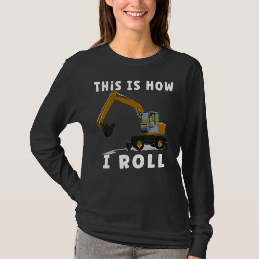 バックホ掘転が削機1の方法 Tシャツ (正面)