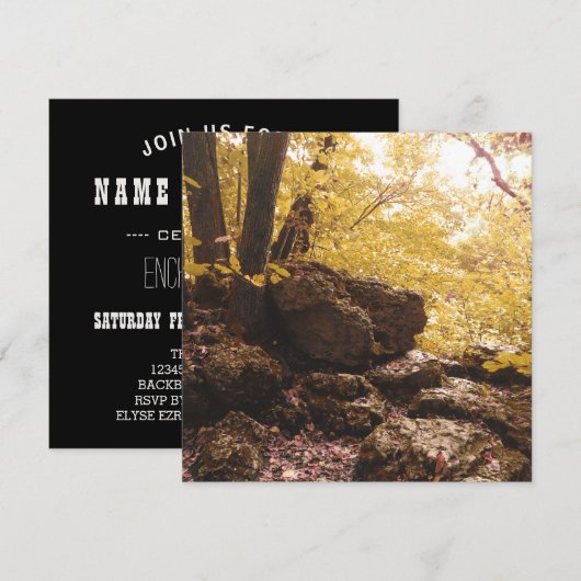 バックボーン州立公園 アイオワ 招待状 (正面/裏面)