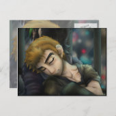 バックポストカードを持っている ポストカード (正面/裏面)