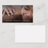 バックマッサージを受ける女性 | ホリスティック治癒 名刺 (正面/裏面)