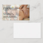 バックマッサージを楽しむ女性 名刺 (正面/裏面)