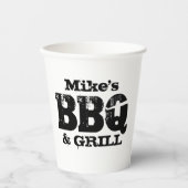 バックヤーカスタムド・ガーデンBBQパーティー用紙カップ 紙コップ (正面)