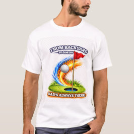 バックヤードからゲームデイまでパパは常にそばにいる ゴルフ Tシャツ