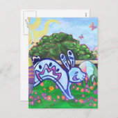 バックヤードイースターバニーポストカード シーズンポストカード (正面/裏面)