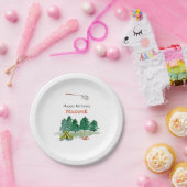 バックヤードキャンピングバースデーパーティー ペーパープレート (パーティー)