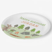 バックヤードキャンプ誕生日アンダーザスターズアウトドア ペーパープレート (アングル)