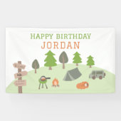 バックヤードキャンプ誕生日アンダーザスターズアウトドア 横断幕 (横)