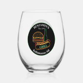 バックヤードグリルウィズバーガーズ飲み物用品 ステムなしワイングラス (裏面)