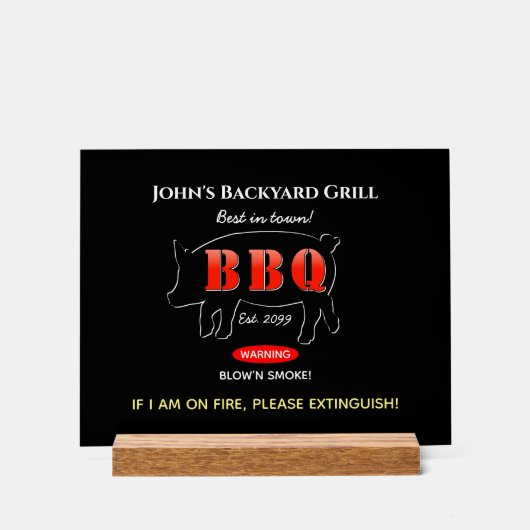 バックヤードグリルマスターグリルBBQアクリルサイン アクリルサイン (正面)