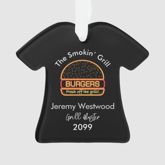 バックヤードグリルマスターバーガークリスマスオーナメント オーナメント (正面)