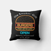 バックヤードグリルマスターバーガーズサイン装飾用クッション クッション (裏面)