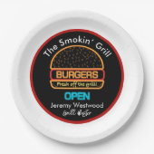 バックヤードグリルマスターバーガー紙プレート ペーパープレート (正面)