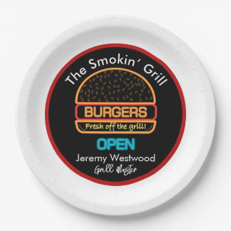 バックヤードグリルマスターバーガー紙プレート ペーパープレート