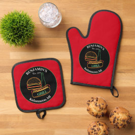 バックヤードグリルBBQ 鍋つかみ&鍋敷きセット