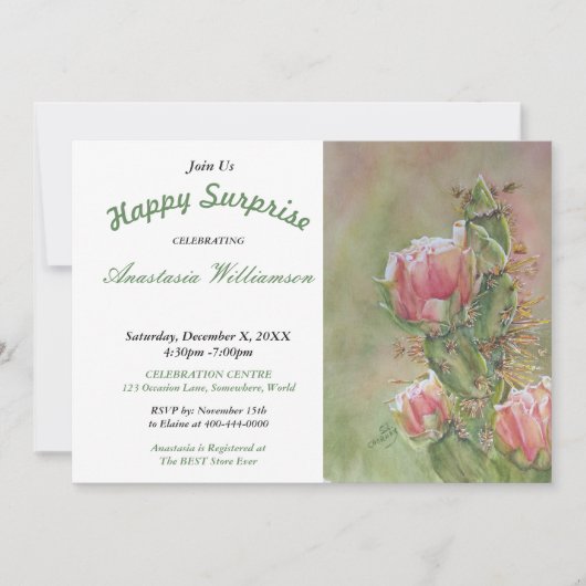 バックヤードサプライズパーティの招待状 招待状 (正面)