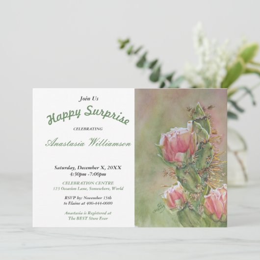 バックヤードサプライズパーティの招待状 招待状 (スタンド正面)