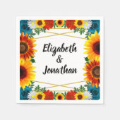 バックヤードサマーフローラ幾何学模様 スタンダードカクテルナプキン (正面)