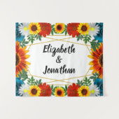 バックヤードサマーフローラ幾何学模様 タペストリー (正面(横))