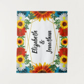 バックヤードサマーフローラ幾何学模様 タペストリー (正面)