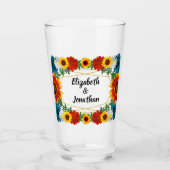 バックヤードサマーフローラ幾何学模様 タンブラーグラス (正面)