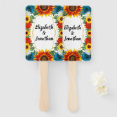 バックヤードサマーフローラ幾何学模様 ハンドファン (正面&裏面)