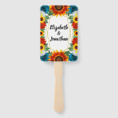 バックヤードサマーフローラ幾何学模様 ハンドファン (裏面)