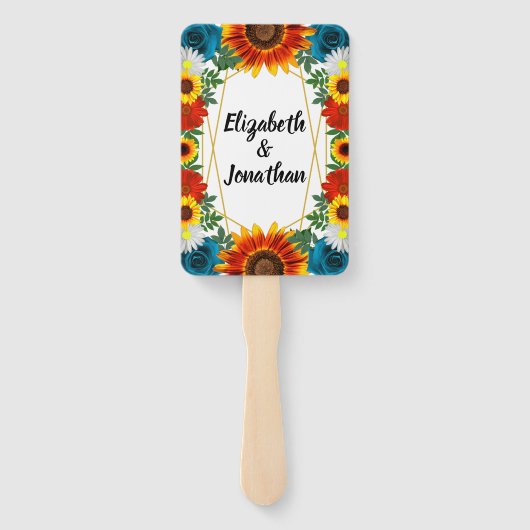 バックヤードサマーフローラ幾何学模様 ハンドファン (裏面)