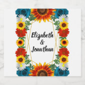 バックヤードサマーフローラ幾何学模様 ビールラベル (シングルラベル)